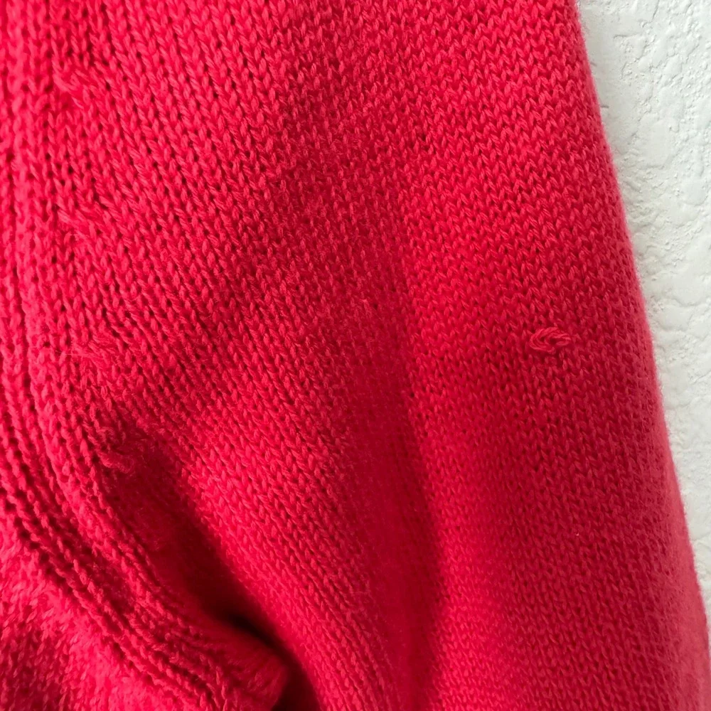 Gymboree Girls Red Cotton Animal‎ Pocket Cardigan Sweater Pig Cow Size 6